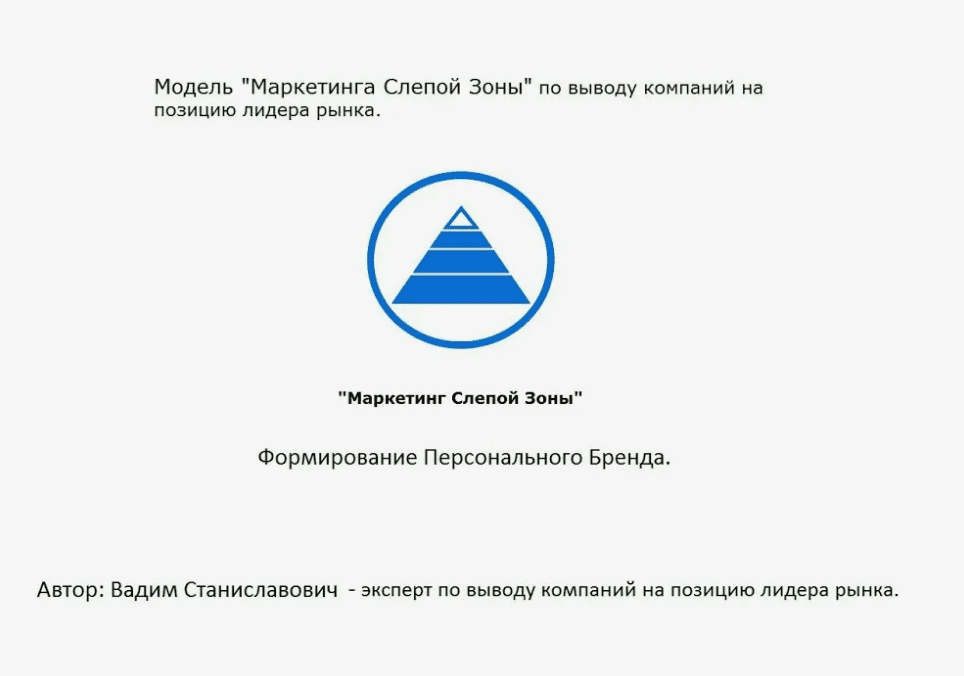 Маркетинг слепой зоны по выводу компаний на позицию лидера рынка - 1 БЛОК