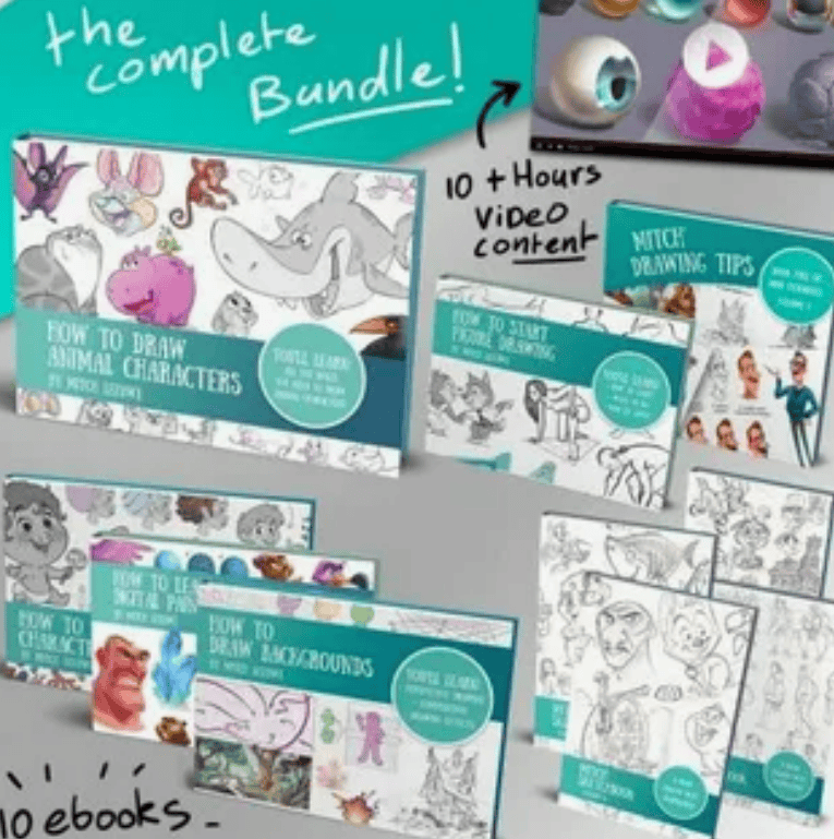 [Mitch Leeuwe] Пособия по рисованию в стиле cartoon. The complete bundle