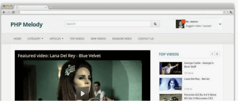 PHP Melody v. 2.3.1 - Video CMS