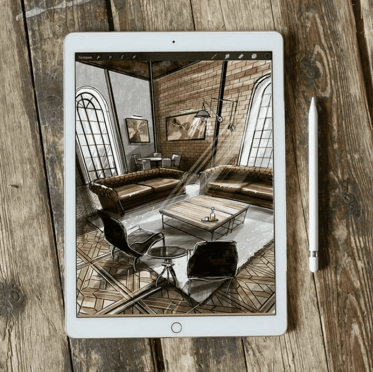[Ольга Каминская] Видео-курс скетчи интерьера на IPAD