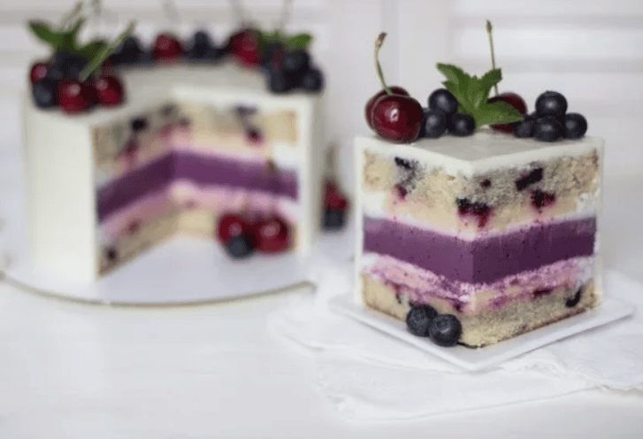 [selfsweets_spb] Торт «Черничный с чизкейком»