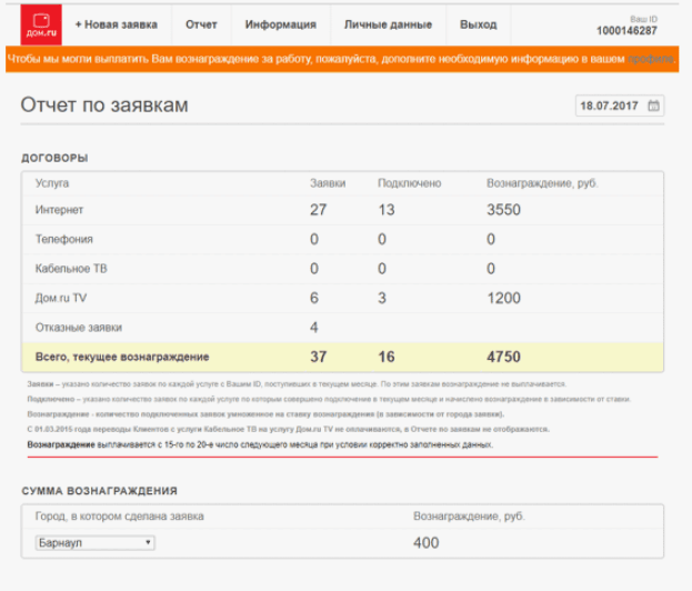 Схема заработка на Дом.ру