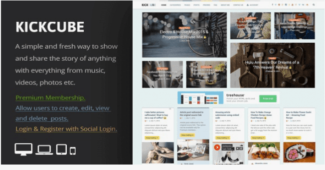 [Themeforest] Kickcube v1.4 - Шаблон пользовательского контента