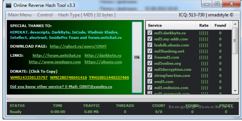 [v1dark MD5ORT] MD5 Online Reverse Tool