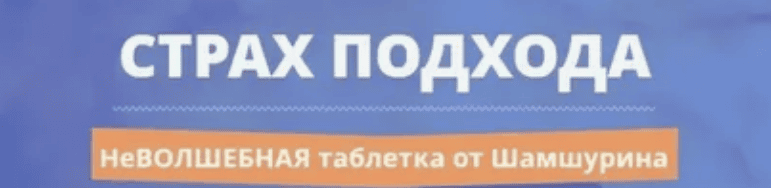 [Владимир Шамшурин] Страх подхода. Неволшебная таблетка от Шамшурина (2016)