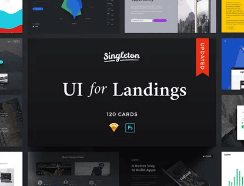 [Жанна Хуснулина] Singleton UI Pack - набор для Landing Pages