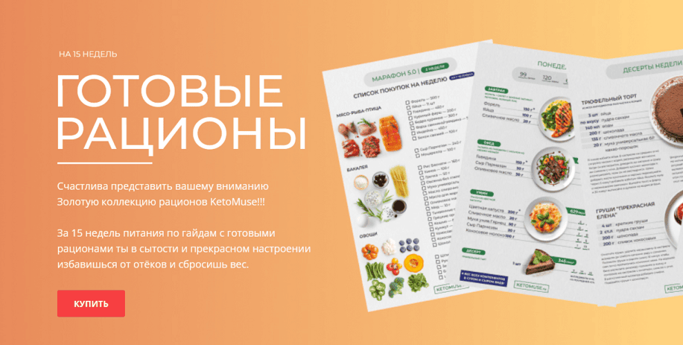 [Тамара Вакулова] [ketomuse] Готовые рационы (2025)