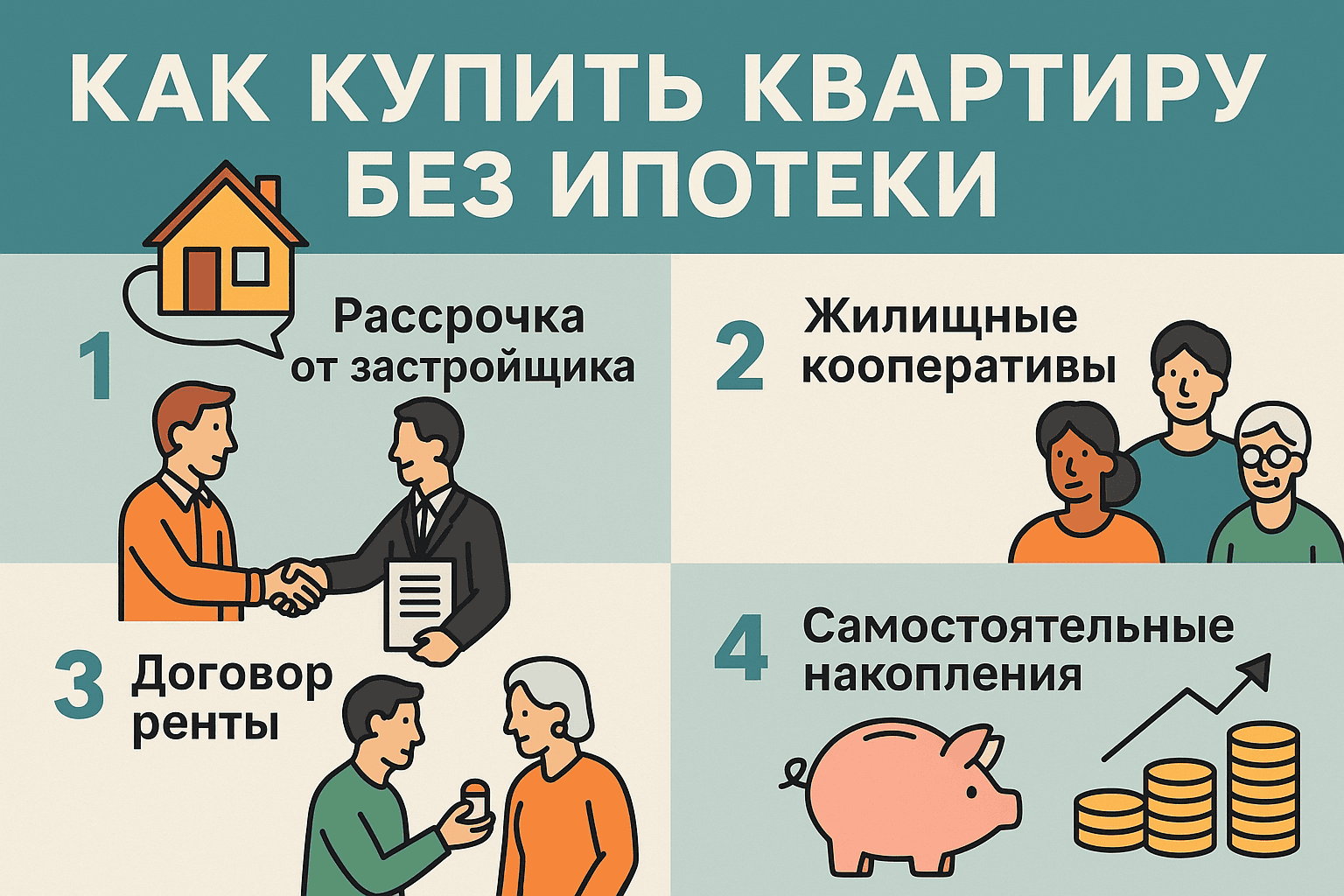 Как купить квартиру без ипотеки в 2025 году: 4 проверенных способа