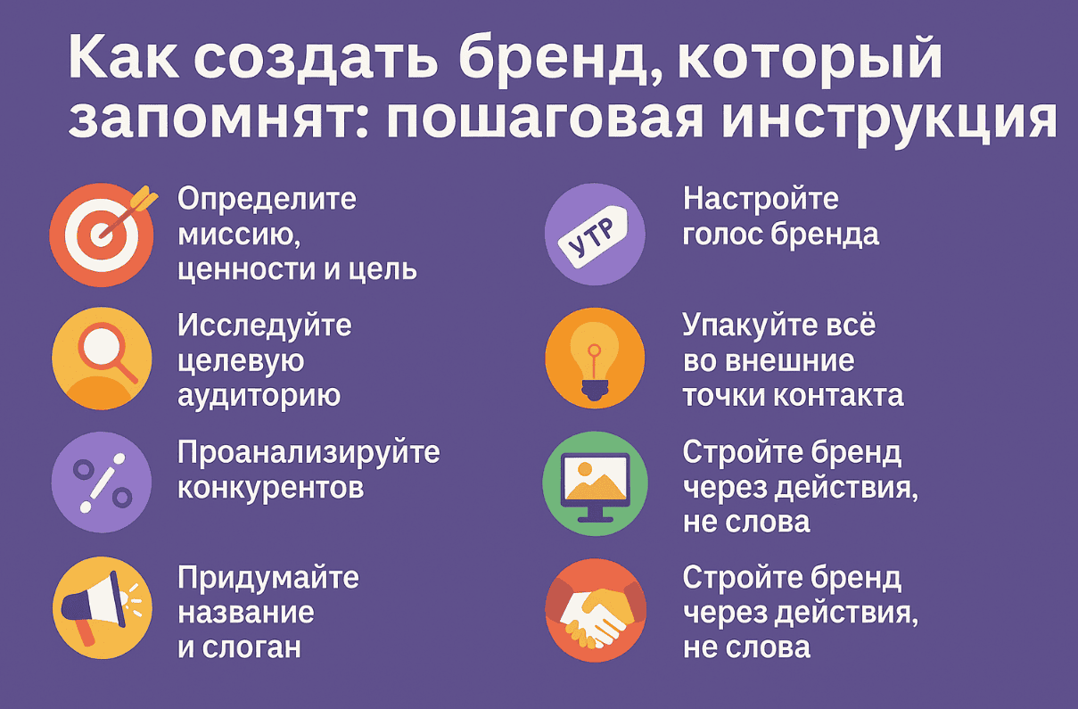 Как создать бренд, который запомнят: пошаговая инструкция