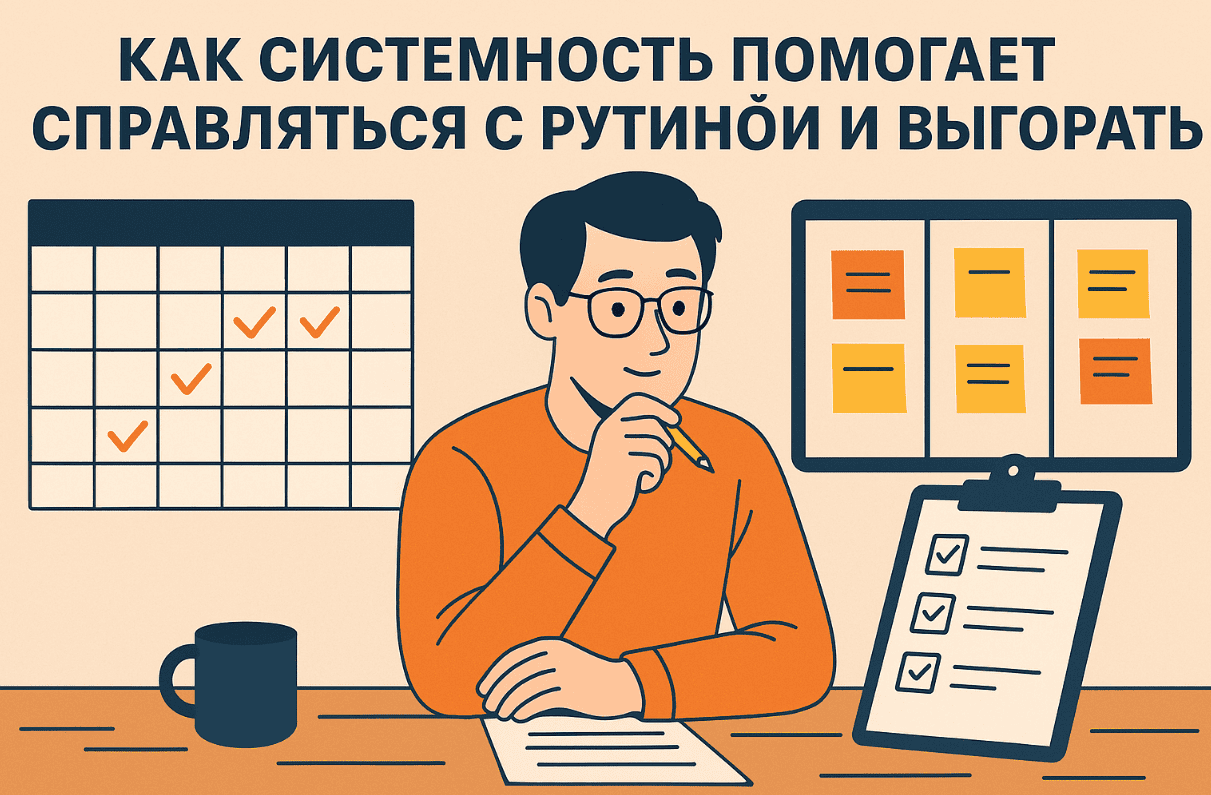 Как системность помогает справляться с рутиной и не выгорать