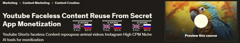 [Udemy] Повторное использование безликого контента Youtube с помощью Секретной монетизации приложений (2025)
