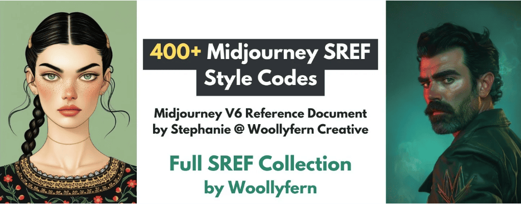 [Woollyfern Creative] Коллекция 400+ стилей Midjourney (2025)