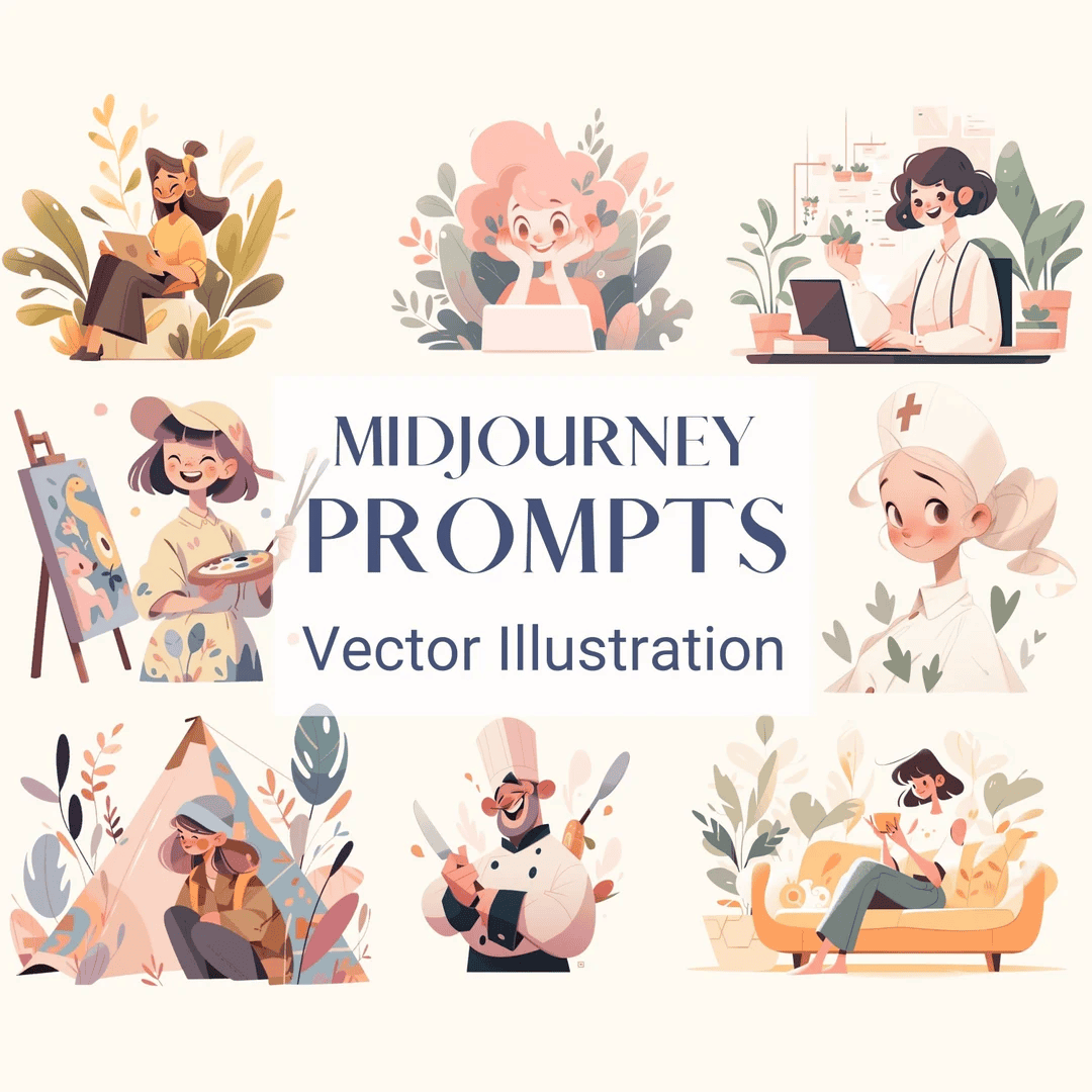 [PurrfectCity] Промпты Midjourney для создания мультяшной векторной иллюстрации (2025)