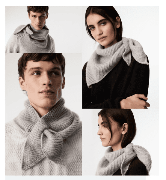 [Вяжи.ру] [Sascha Knits] Платок-унисекс полупатентной резинкой Sailor Scarf (2025)