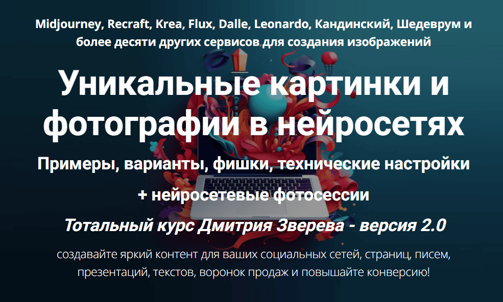 [Дмитрий Зверев] Тотальный курс по картинкам в нейросетях 2.0. Тариф Полная версия (2025)