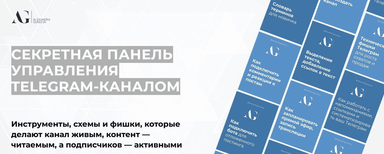 [Александра Гуреева] Секретная панель управления Telegram-каналом (2025)