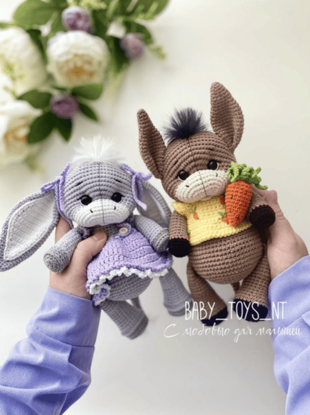[Baby_toys_nt, Надежда Панкова] Ослики Яша и Стеша (2025)