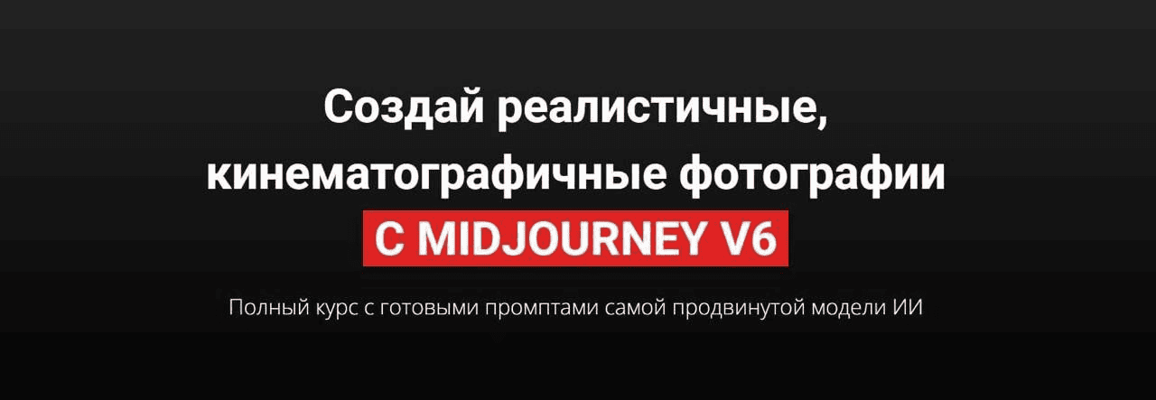 [Илья Филиппов] Создай реалистичные, кинематографичные фотографии с Midjorney v6 (2025)