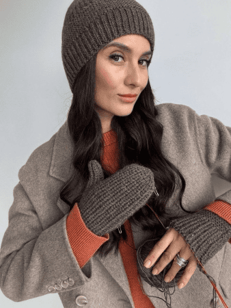 [Твое Хобби] Шапка и митенки/варежки по мотивам Miu Miu (2025)