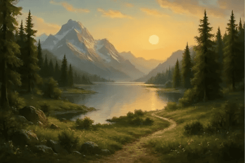 [Рисуем дома, Ирина Шпакова] Рассвет в горах (2026)