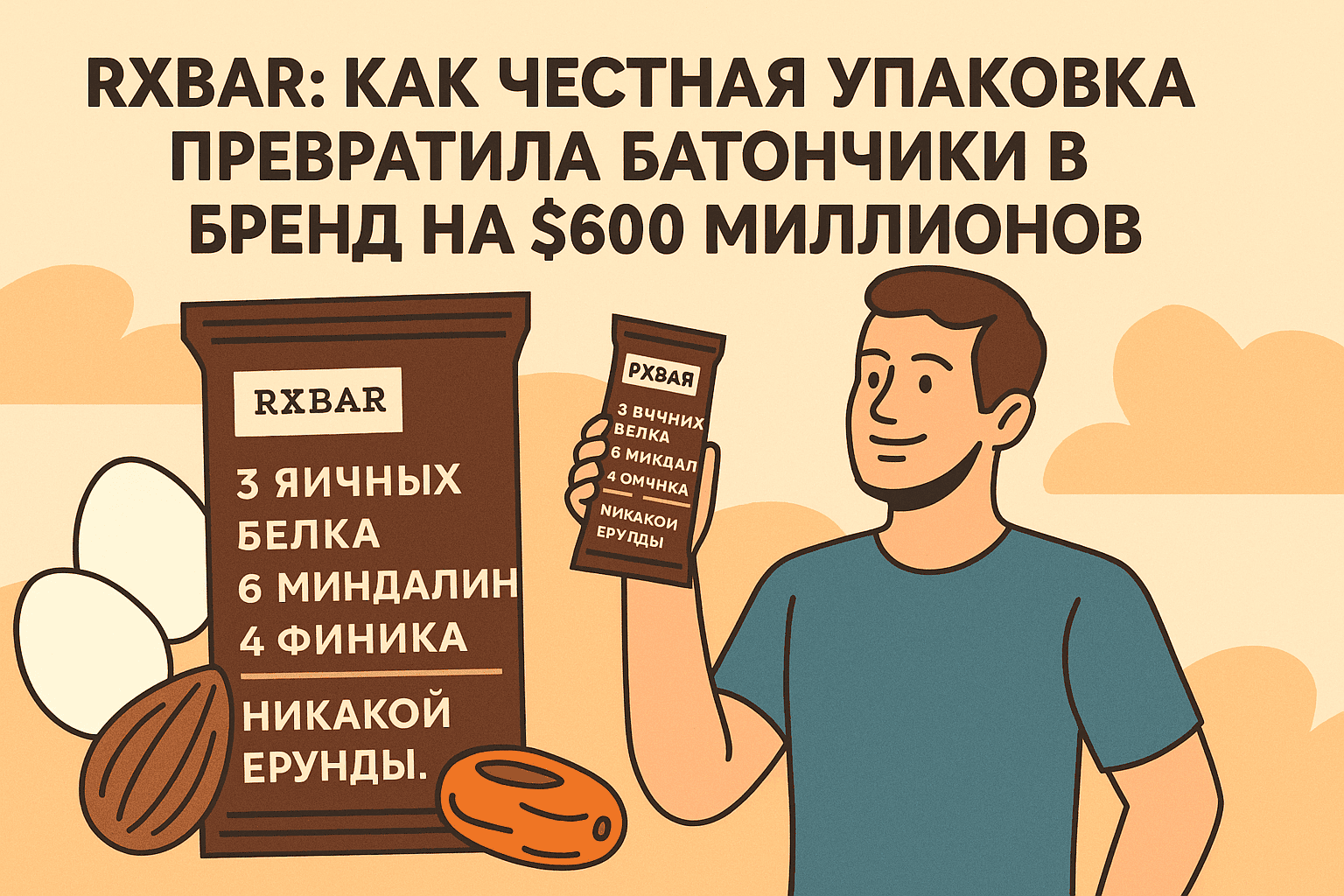 RXBAR: как честная упаковка превратила батончики в бренд на $600 миллионов