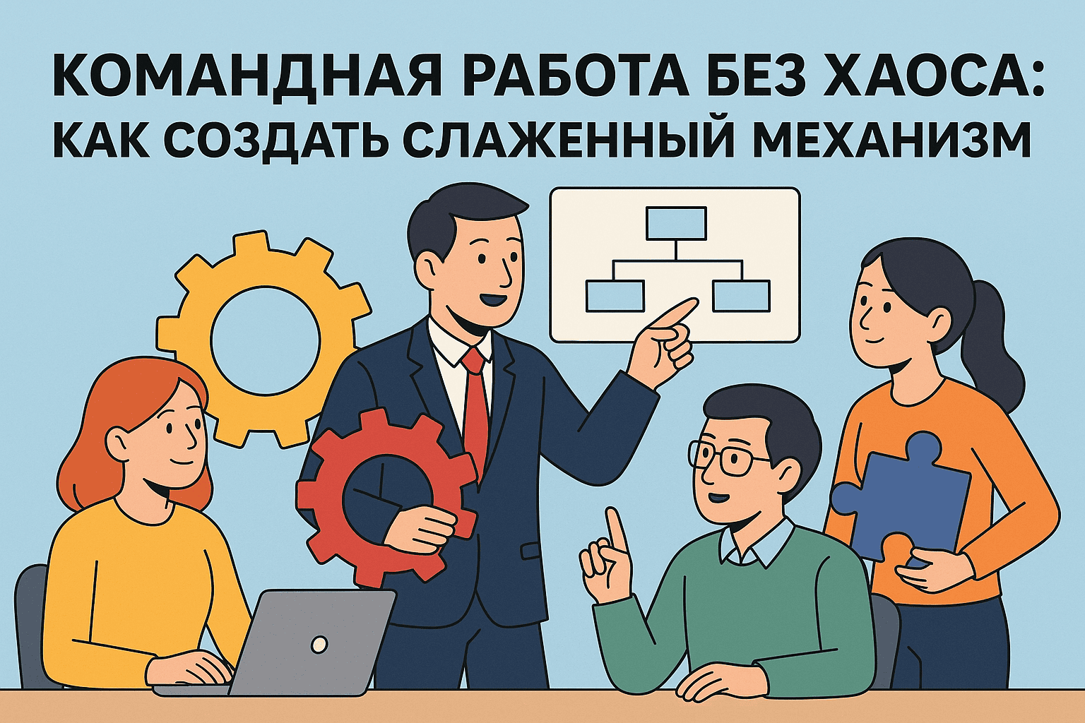 Командная работа без хаоса: как создать слаженный механизм