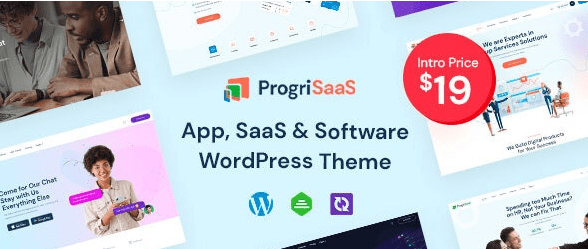 ProgriSaaS - Creative Landing Page WordPress Theme v1.0
