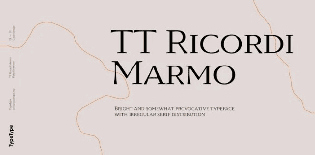 [Myfonts] TT Ricordi Marmo Font (2021)