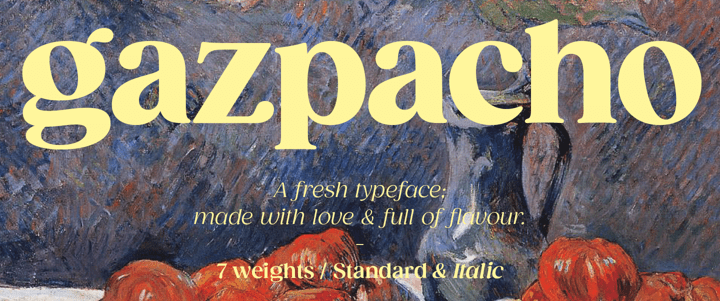 [Myfonts] Gazpacho Font (2021)