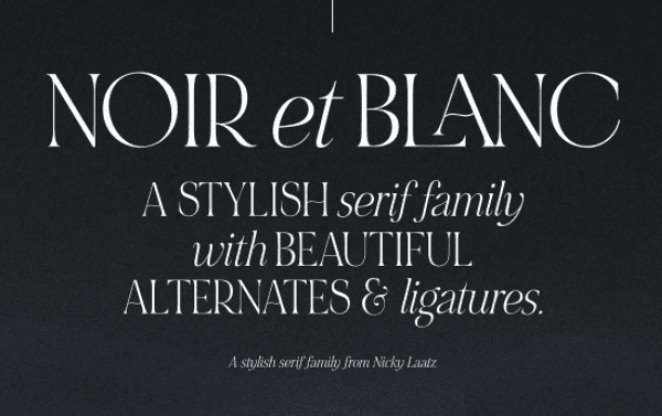[Creativemarket] Noir et blanc Font (2021)