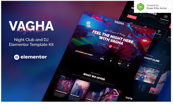 [Themeforest] Vagha – Night Club & DJ Elementor Template Kit