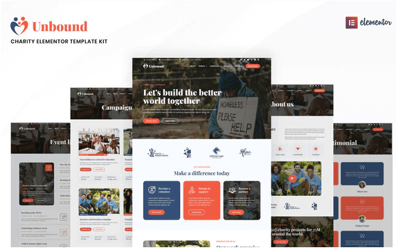 [Themeforest] Unbound - Charity & Nonprofit Elementor Template Kit