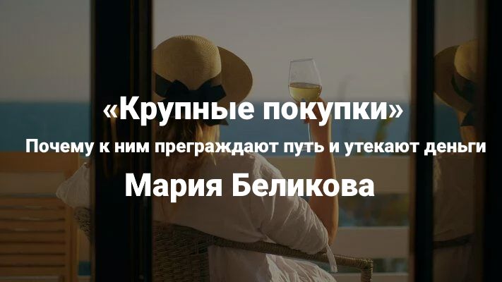 Крупные покупки. Почему к ним преграждают путь и утекают деньги [Институт Открытого поля] [Мария Беликова]