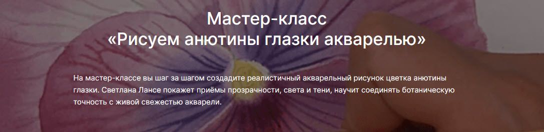 [lectoroom] [Светлана Лансе] Рисуем анютины глазки акварелью (2025)