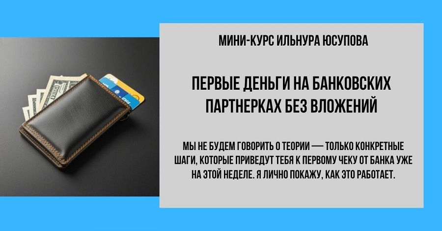Первые деньги на банковских партнерках [Тариф Эконом] [Ильнур Юсупов]