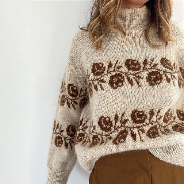 [Вязание] Женский свитер оверсайз вязаный спицами сверху Rosie Sweater [Вяжи.ру] [Le Knit, Lene Holme Samsøe]