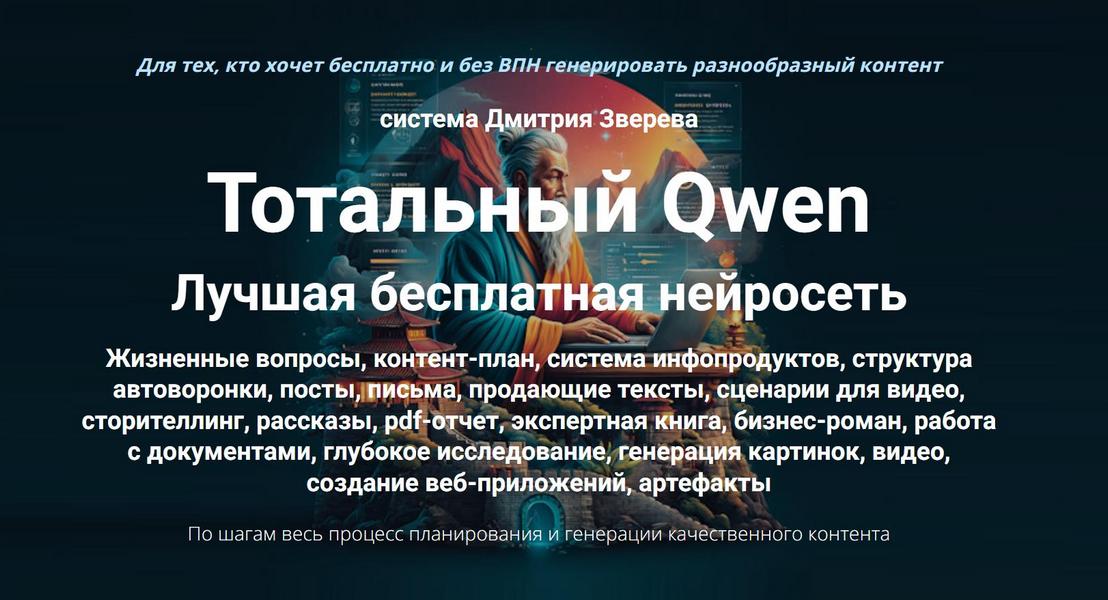 [Дмитрий Зверев] Тотальный Qwen. Тариф Стандарт (2025)