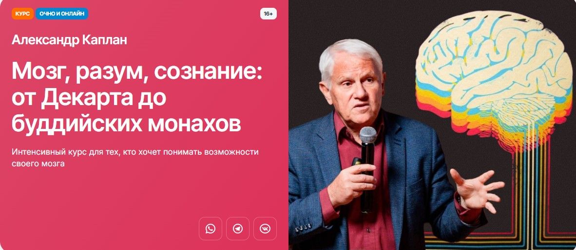 Мозг, разум, сознание: от Декарта до буддийских монахов [Прямая речь] [Александр Каплан]
