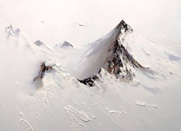 Горный марафон текстурой пастой (курс маслом с текстурной пастой) [Виталий Антипин]