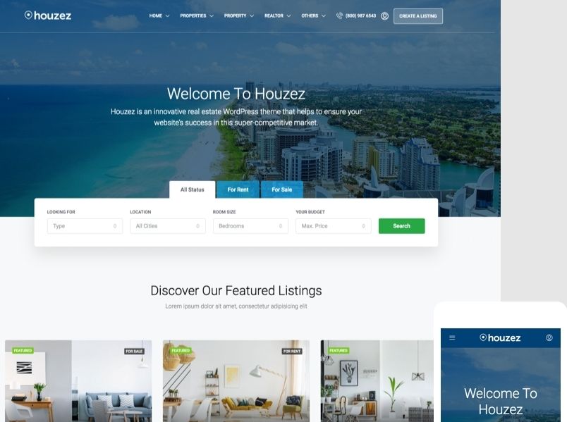 [WP] Houzez - портал недвижимости [favethemes] [повтор]