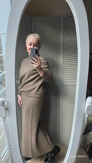 [Машинное вязание] Юбка-рыбка [Татьяна Макаренко]