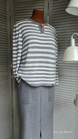 [Машинное вязание] Джемпер Полосатый ребус [Татьяна Макаренко]