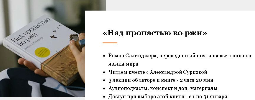 Главные зарубежные книги ХХ века. Над пропастью во ржи. Джером Сэлинджер [Умные курсы] [Александра Суркова]