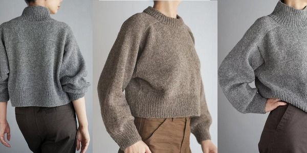 [Вязание] Женский свитер оверсайз вязаный спицами сверху Back Yoke Sweater [Вяжи.ру] [Noriko Ichikawa]
