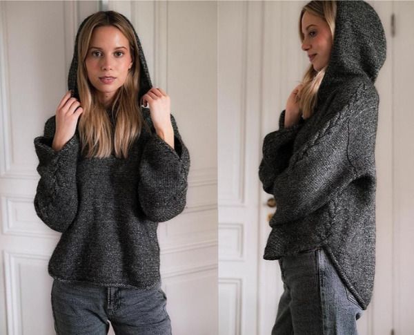 [Вяжи.ру] [Элида Вирак] Пуловер-худи спицами сверху без швов Transsilvanien (2025)