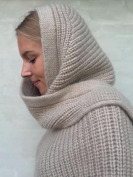 [Вязание] Шарф-капюшон My Flow Hood, вязаный полупатентной резинкой спицами [Вяжи.ру] [Norgardknit]