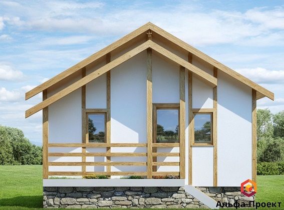 Проект дома из СИП 36 м²: Крошка-дом [Альфа-Проект]