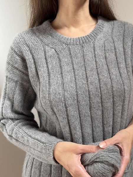 [Вязание] Кашемировый свитер-оверсайз с японским плечом Boston, вязаный спицами сверху [Вяжи.ру] [Magdalena Parker]