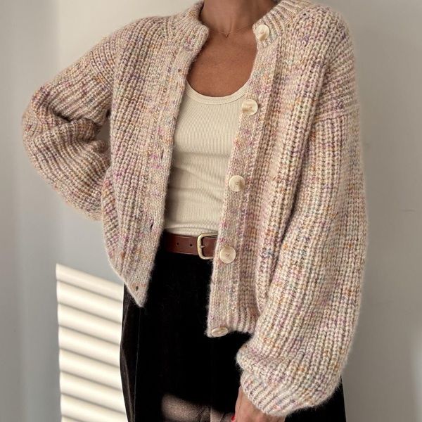 [Вязание] Теплый кардиган с японским плечом Сhalcot, вязаный резинкой спицами [Вяжи.ру] [Cheryl Mokhtari]