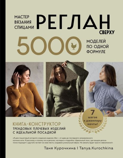 Мастер вязания спицами. Реглан сверху.5000 моделей по одной формуле.Книга-конструктор трендовых плечевых изделий с идеальной посадкой [Таня Курочкина]